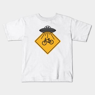 Bicycle Alien Abduction Kids T-Shirt